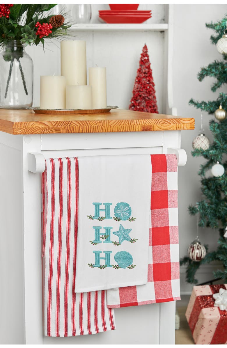 C&F Home Coastal HO HO HO Towel, Alternate, color, Blue