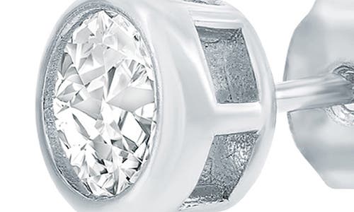 Simona Set Of 3 Cubic Zirconia Stud Earrings In Silver