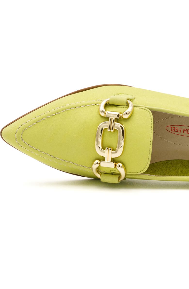 Amalfi by Rangoni Amarone Pointed Toe Bit Loafer Pump, Alternate, color, Lime Vapor