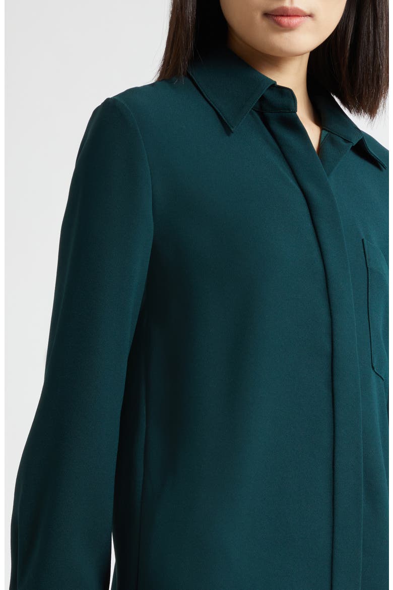 Long Sleeve Button-Up Shirt, Alternate, color, JUNIPER