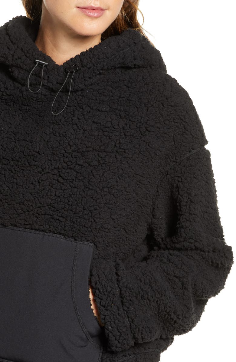 Zella Cassie Faux Fur Hoodie, Alternate, color,