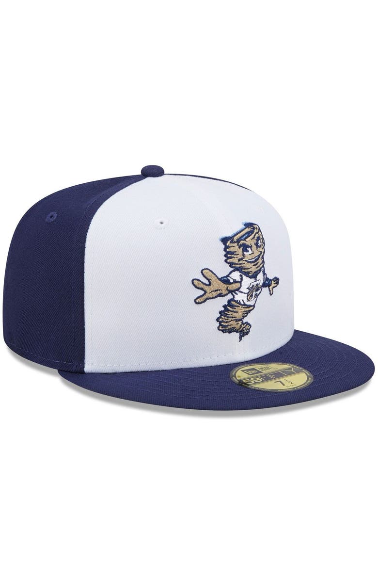 New Era Men's New Era White/Navy Tri-City Dust Devils Marvel x Minor League 59FIFTY Fitted Hat, Alternate, color, 