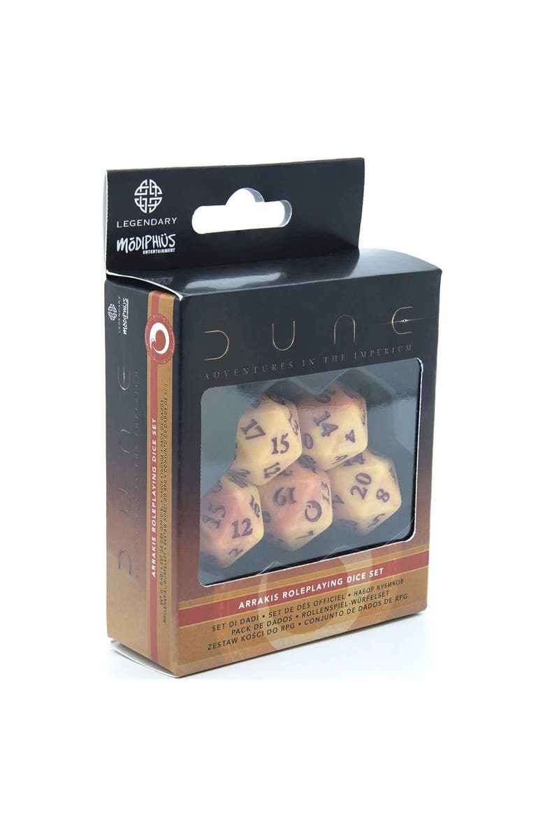Modiphius Dune Rpg Dice Set Arrakis, Main, color, Yellow