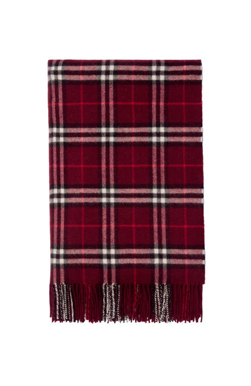 Burberry Check Cashmere Blanket In Red