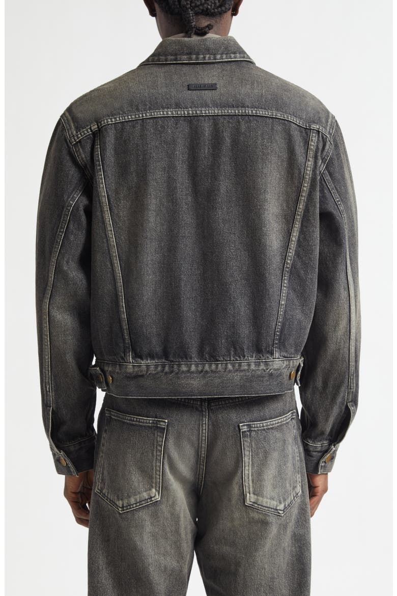 Denim Trucker Jacket, Alternate, color, WORN BLACK WORN BLACK