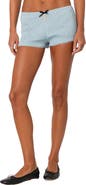 EDIKTED Saffron Scrunched Lace Trim Cotton Blend Shorts
