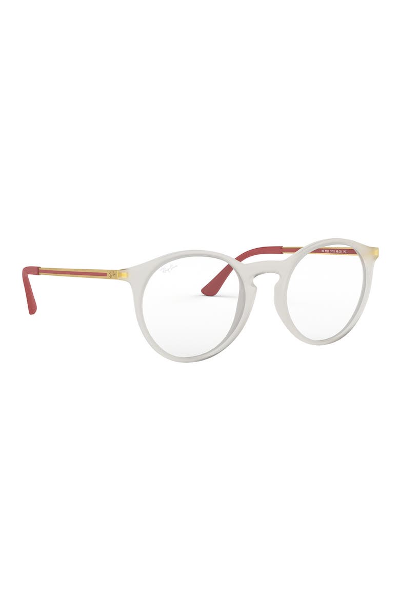 Small 48mm Round Optical Glasses, Alternate, color, TRANSPARENT RED