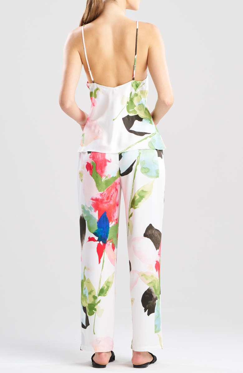 Natori Calypso Charmeuse Pajamas, Alternate, color, White Multi