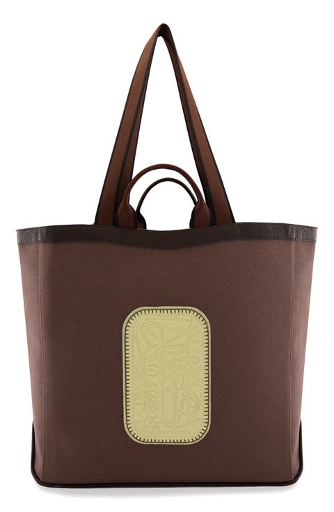 Maison Large Canvas & Leather Tote