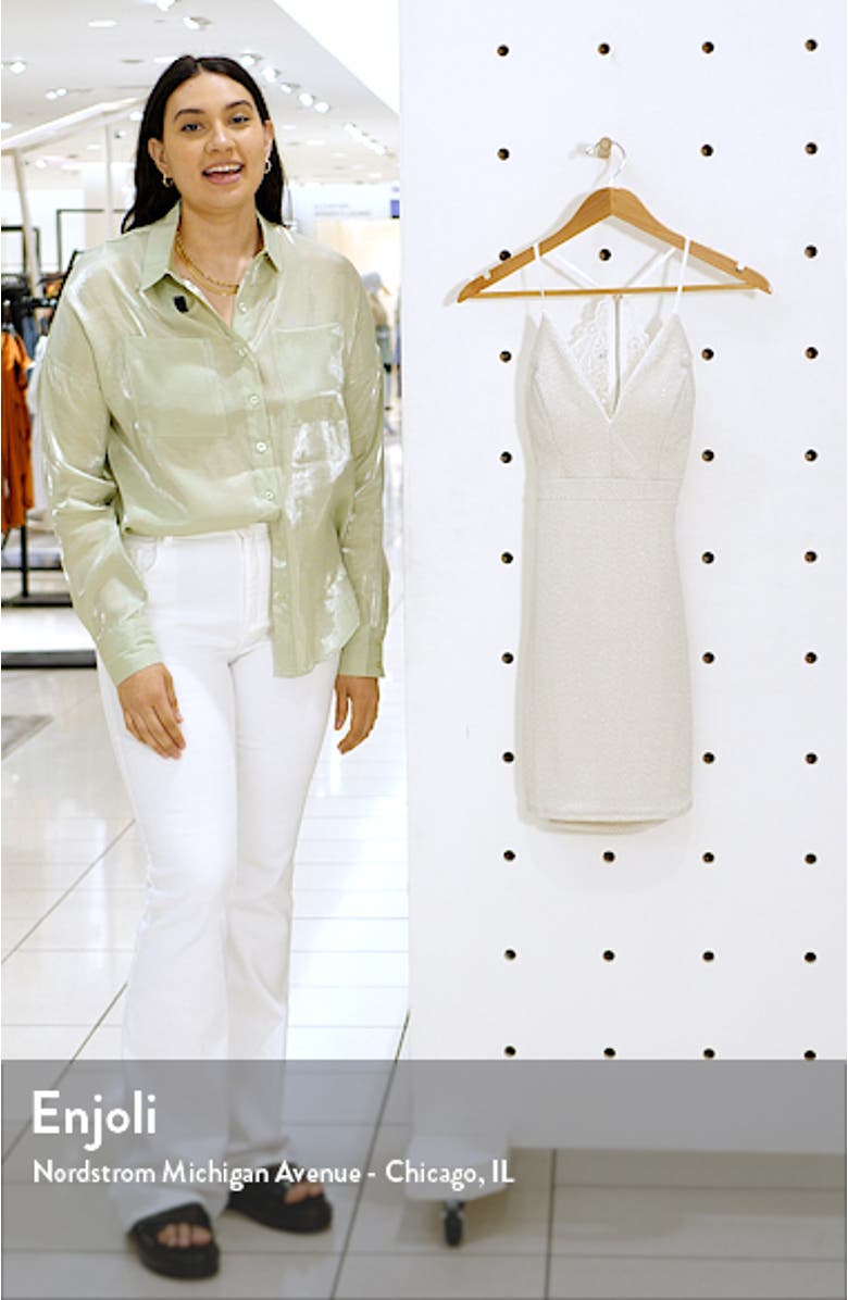 Metallic Zigzag Lace Back Minidress, sales video thumbnail