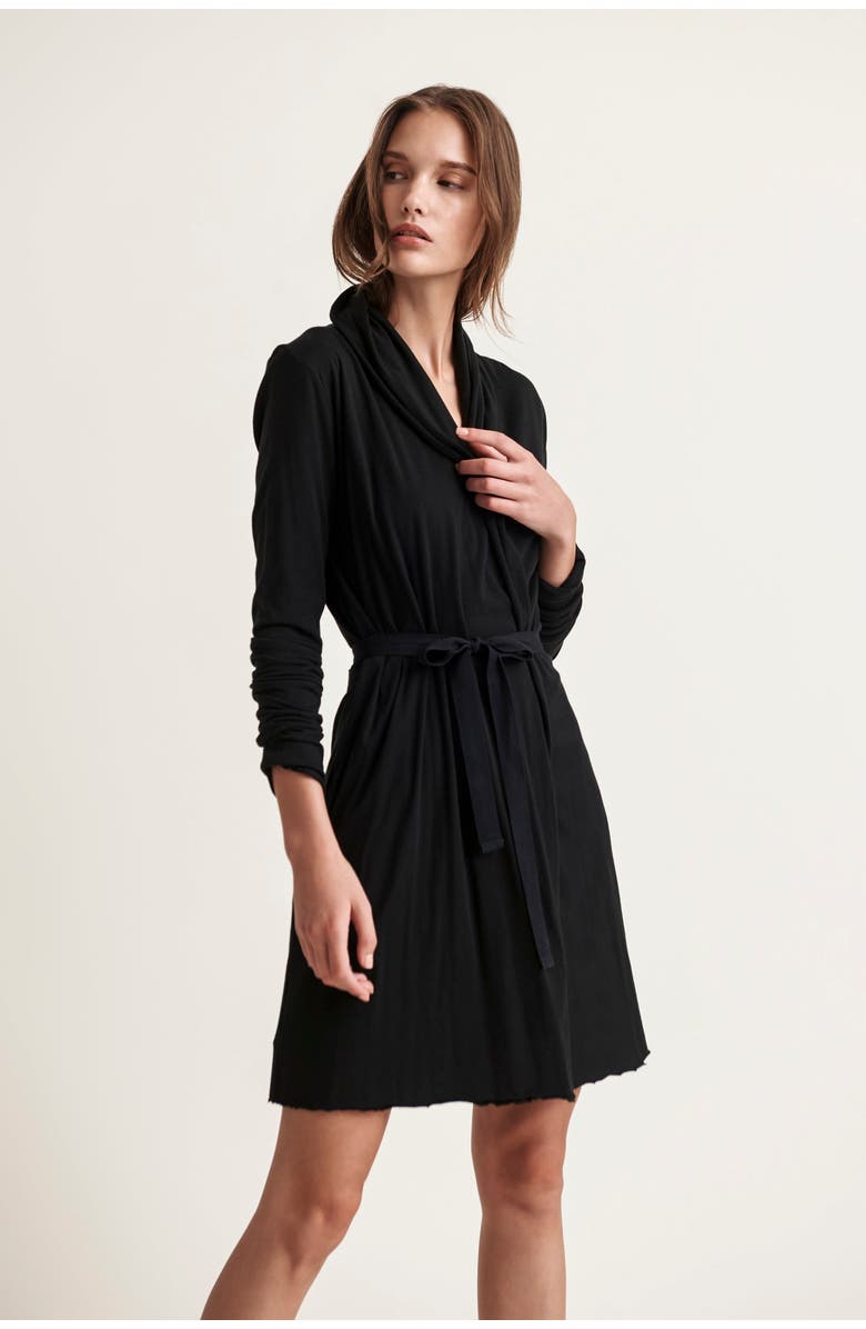 skin DOUBLE LAYER WRAP ROBE, Main, color, 