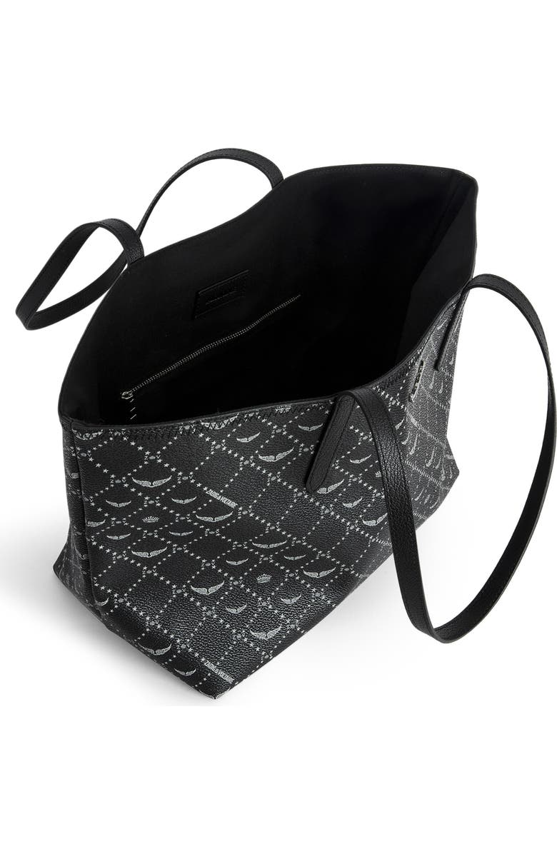 Zadig & Voltaire Z Monogram Shopper Tote Bag, Alternate, color, Noir