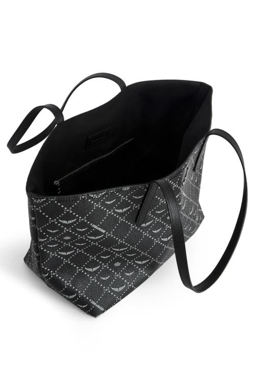 Zadig & Voltaire Z Monogram Shopper Tote Bag In Black