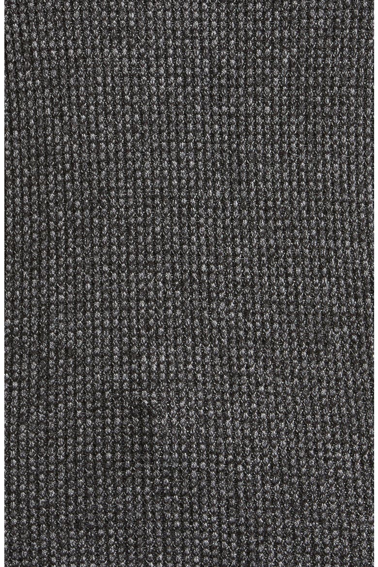 Puff Sleeve Thermal Knit Turtleneck Sweater, Alternate, color, BLACK