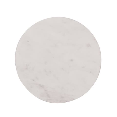 Round Marble Charcuterie or Cutting Board, White