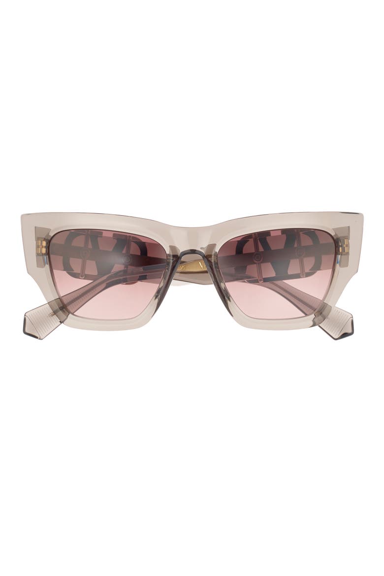 52mm Cat Eye Sunglasses, Main, color, GREY GREY ROSE