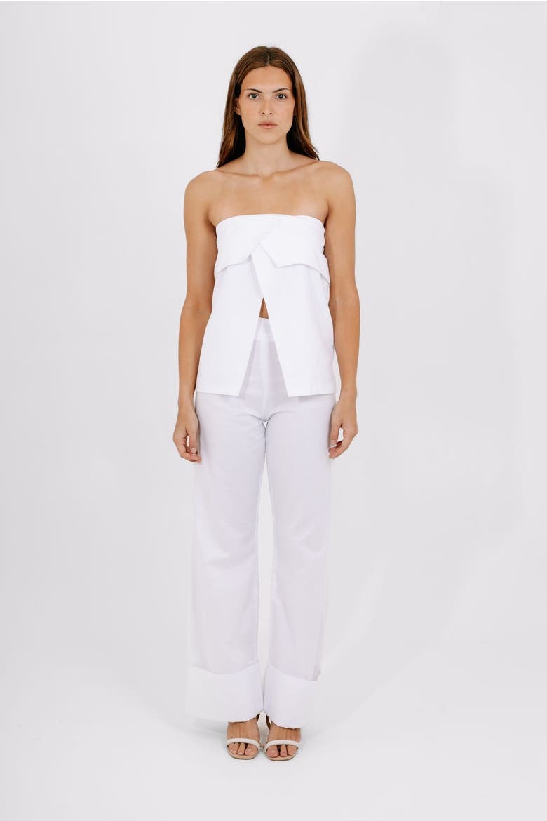 Breeze Strapless Top, Alternate, color, white