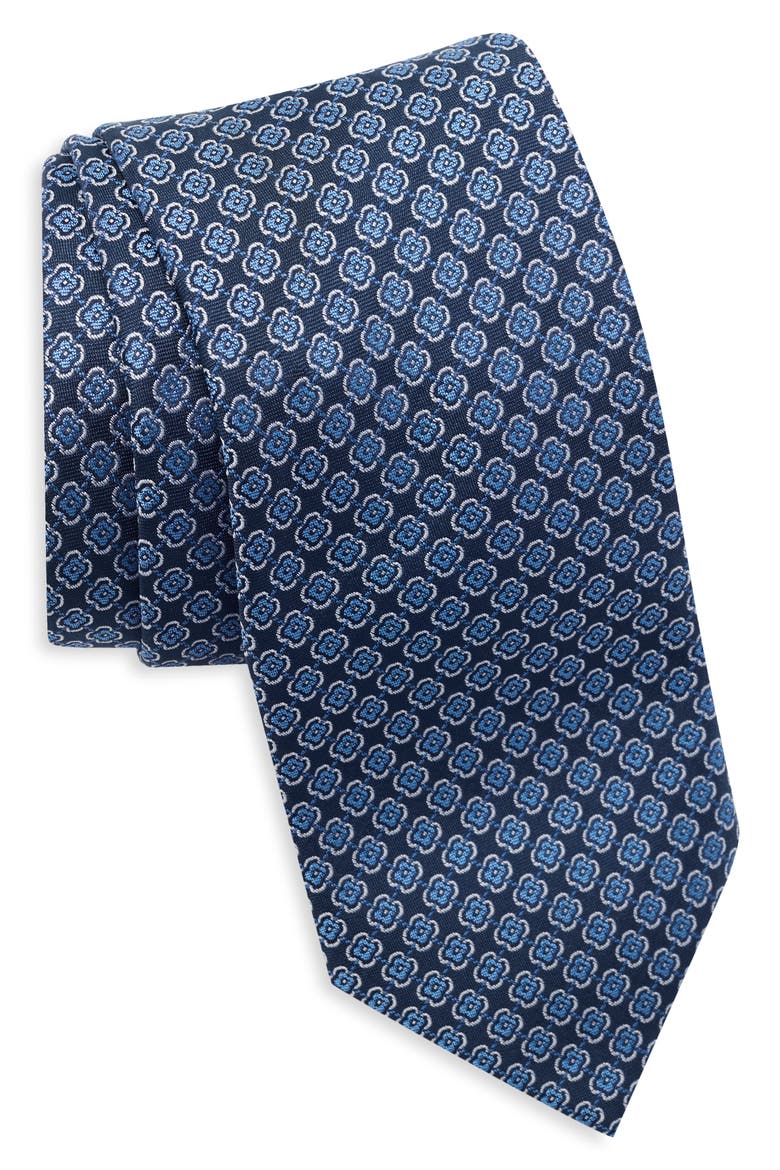 Simone Geometric Tie, Main, color, NAVY