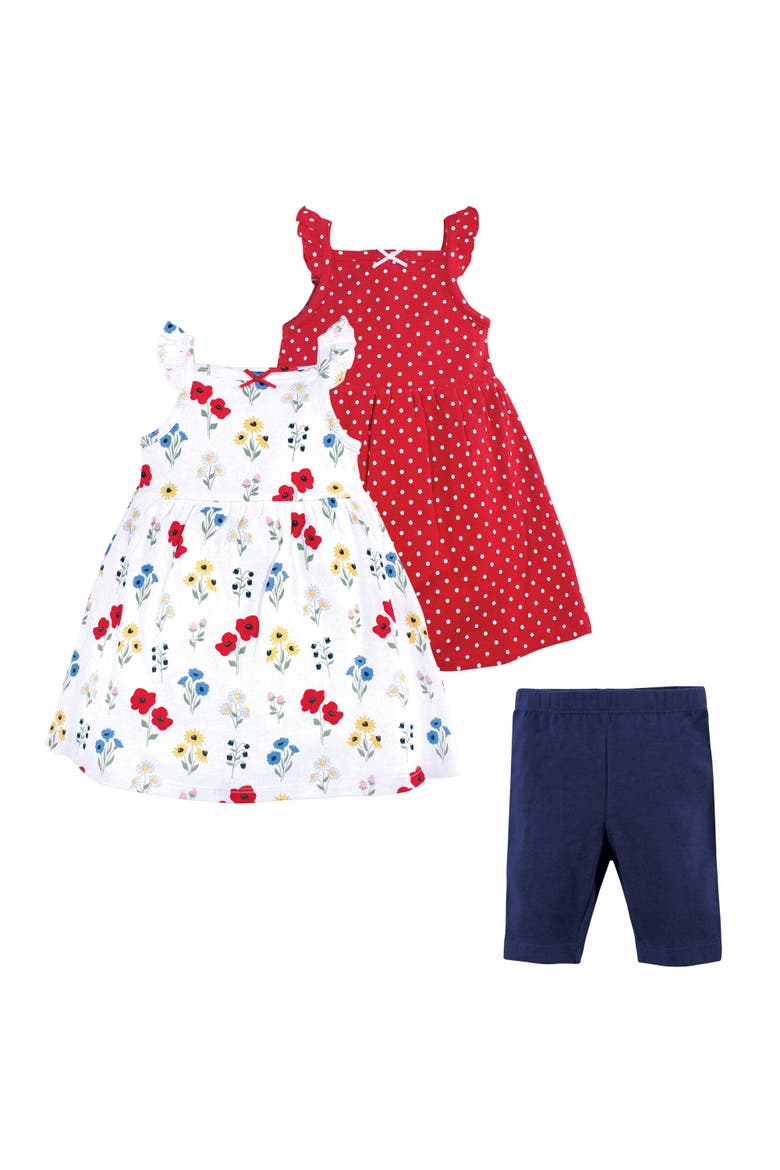 Cotton Dresses and Leggings, Main, color, Wildflower