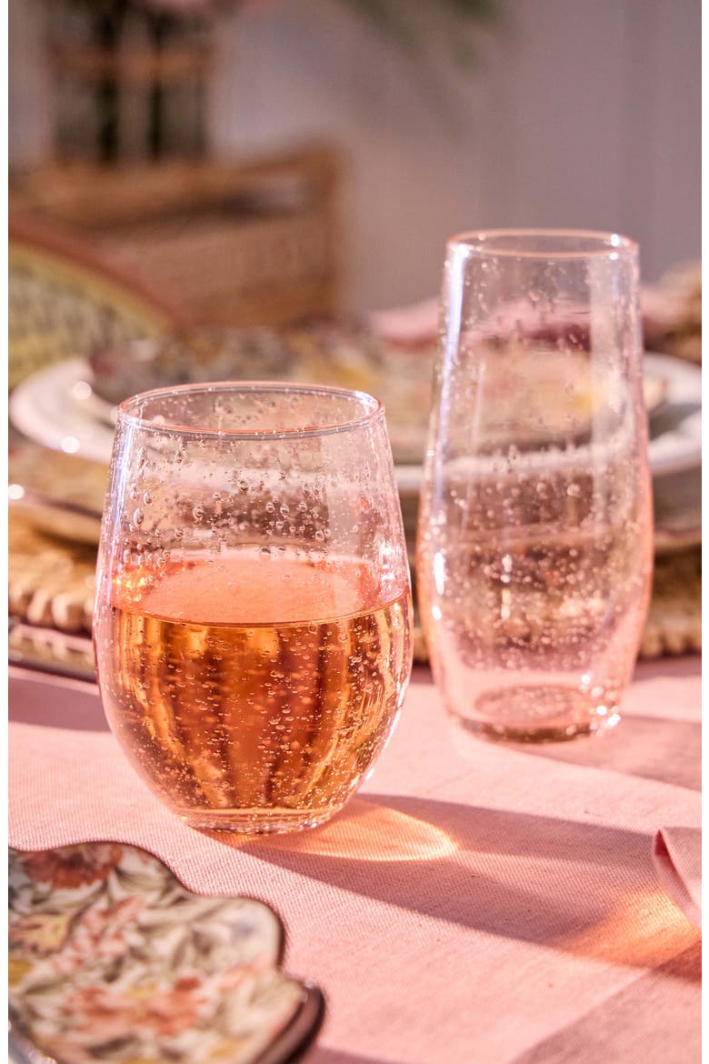 Provence Stemless Wine Glass, Alternate, color, BLUSH