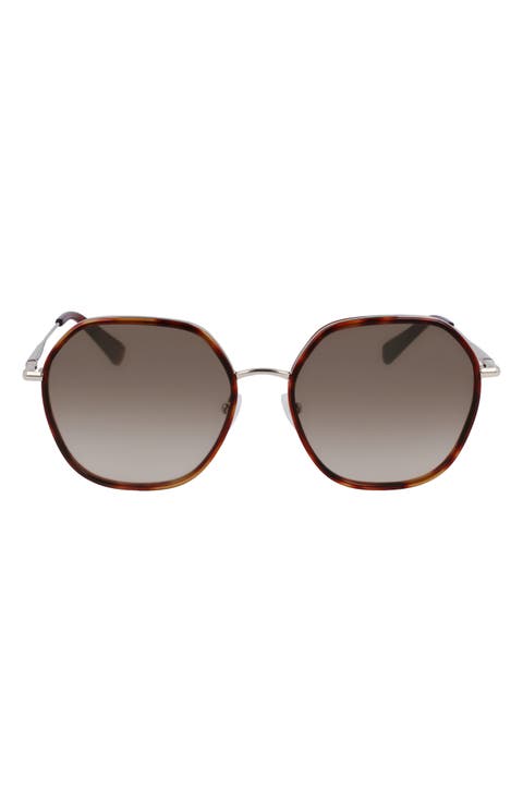 Roseau 58mm Gradient Rectangular Sunglasses