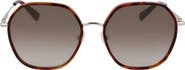 Longchamp Roseau 58mm Gradient Rectangular Sunglasses