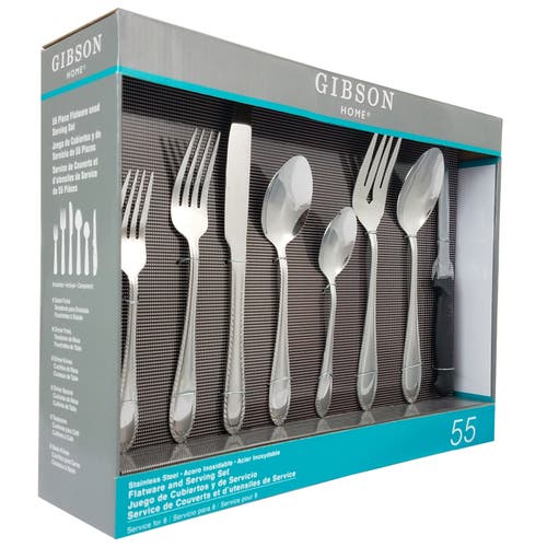 Gibson Home Wilmington Plus 55-piece Flatware Set In Silver