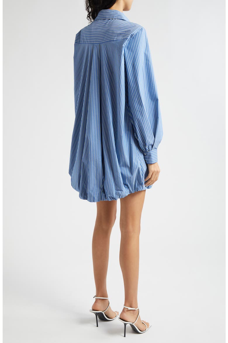 Sutton Stripe Balloon Hem Long Sleeve Shirtdress, Alternate, color, OXFORD BLUE/ CHAMOMILE