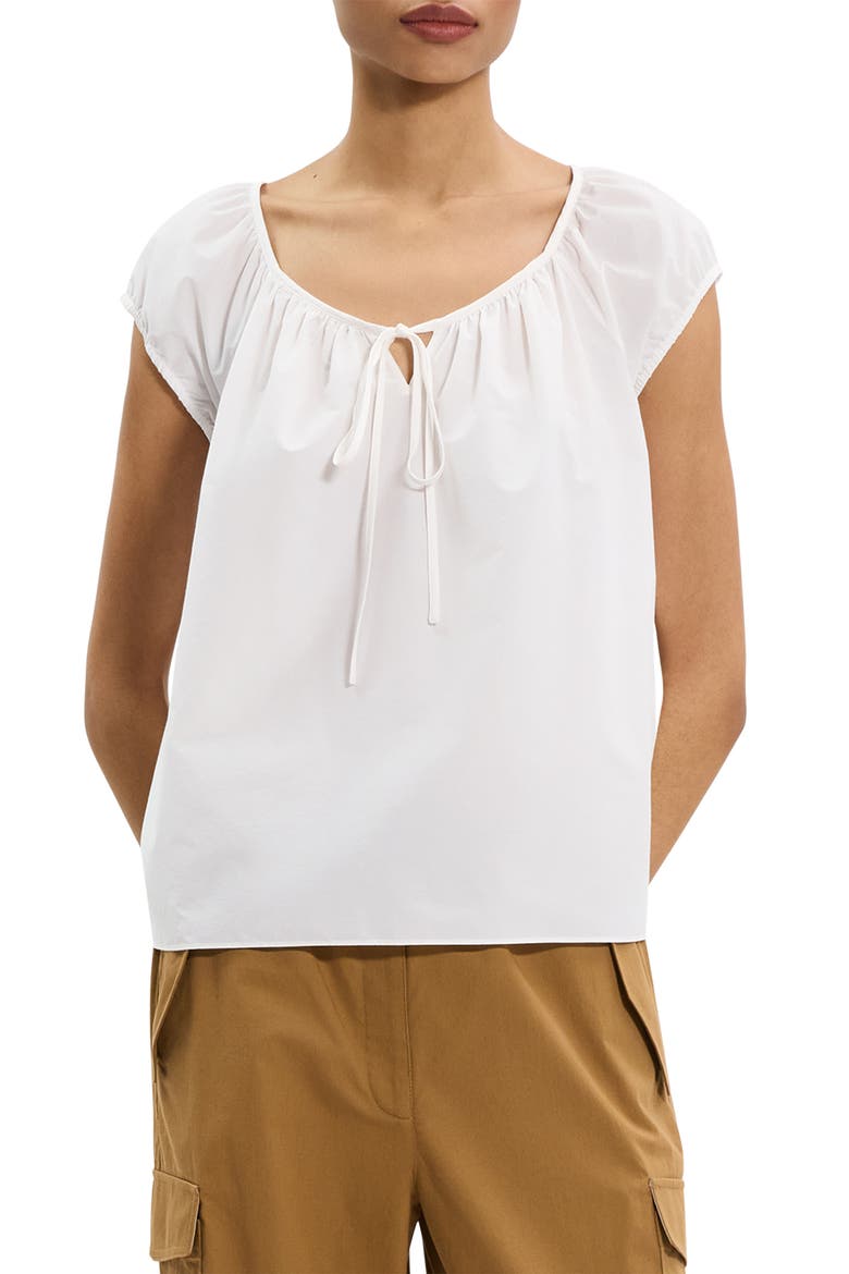 Easy Tie Woven Shirt, Alternate, color, WHITE