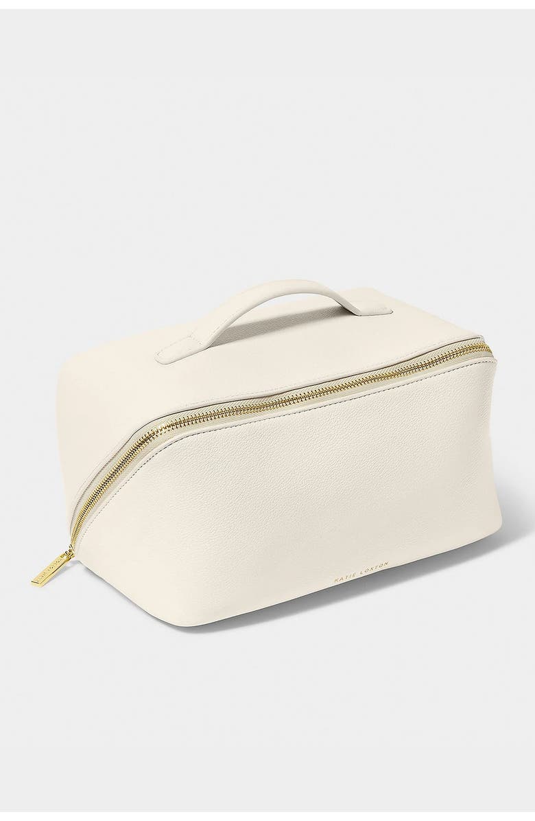 Katie Loxton Large Makeup and Toiletry Bag in Off White, Alternate, color, Off-White