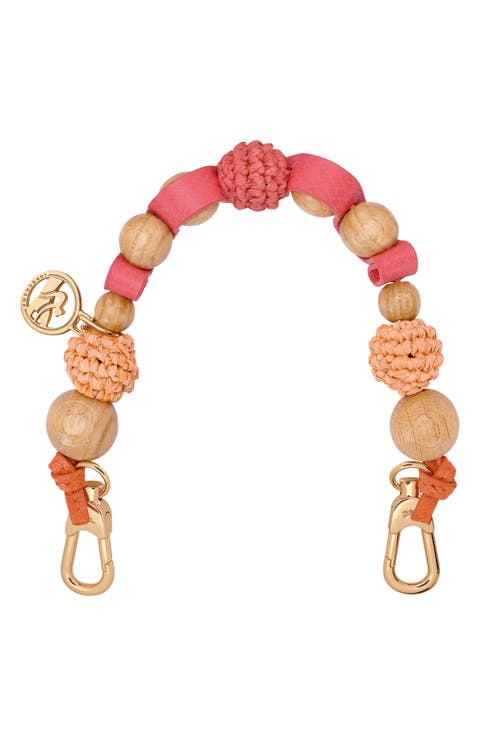 Wood Bead Handle Strap