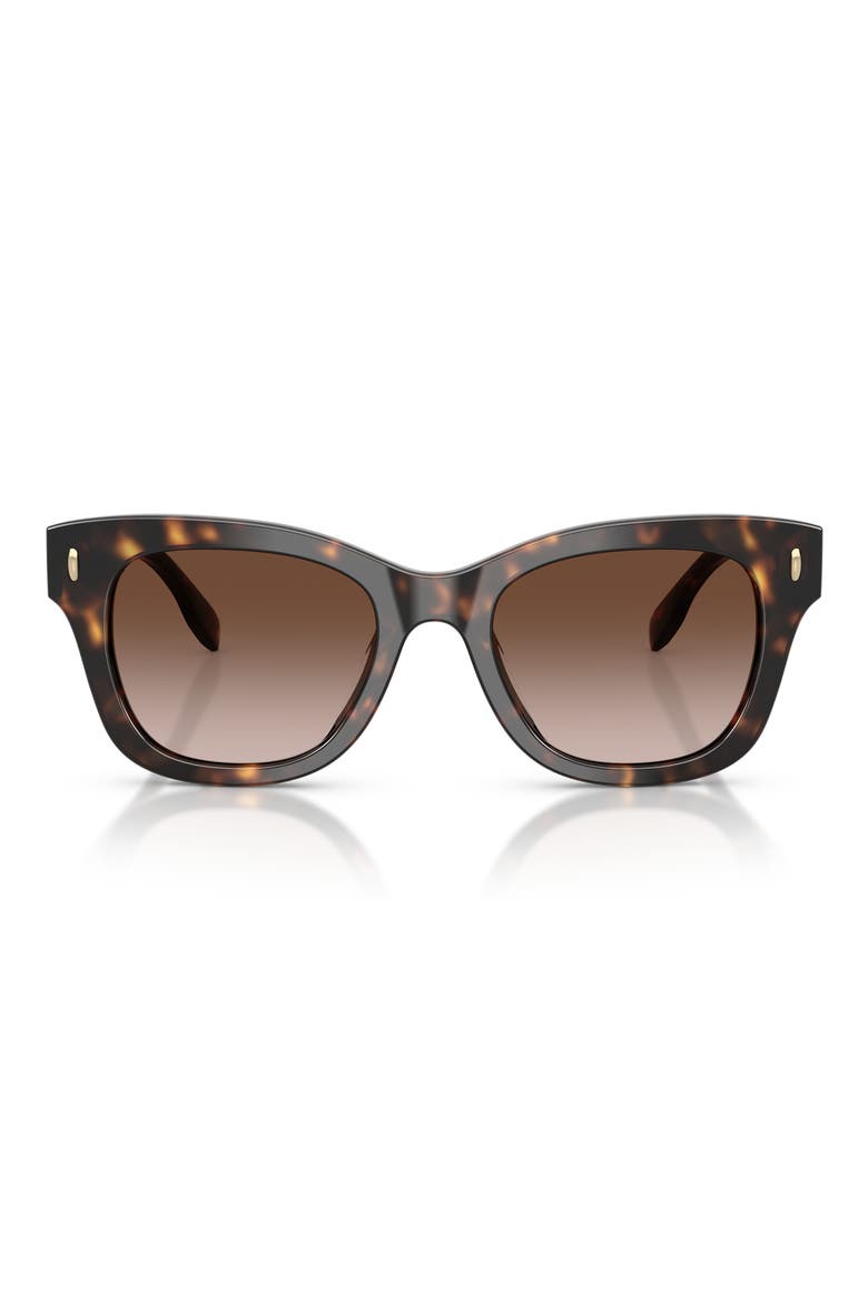 51mm Square Sunglasses, Main, color, DARK TORTOISE / BROWN GRADIENT