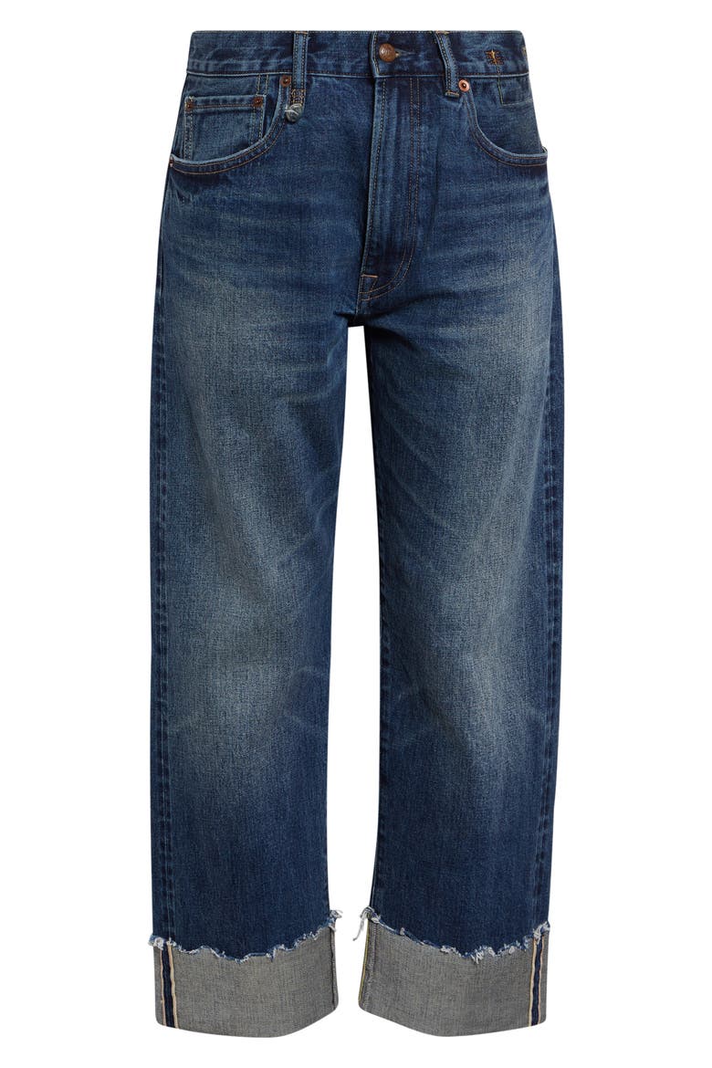 Cuffed X-Boyfriend Jeans, Alternate, color, CASLON SELVEDGE BLUE