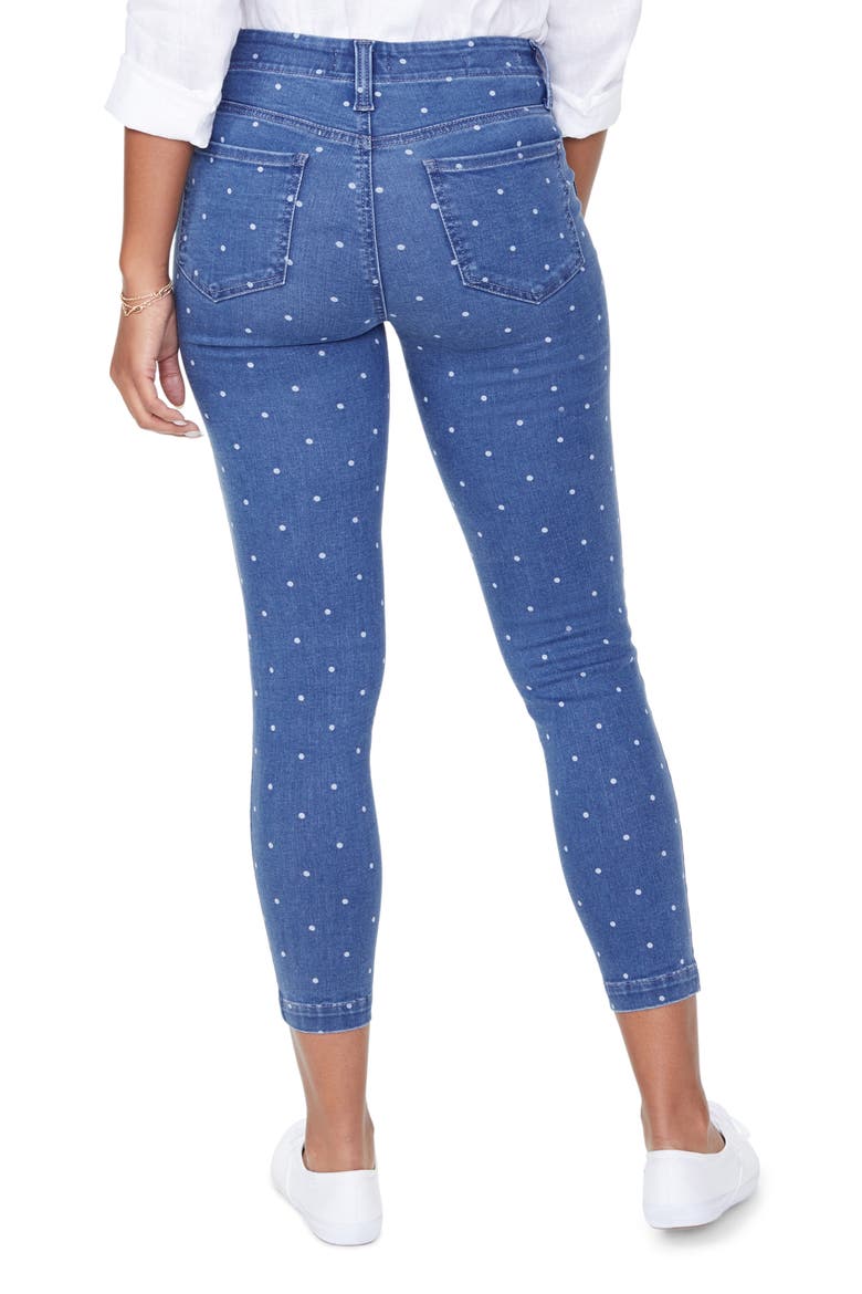 Ami High Waist Crop Skinny Jeans, Alternate, color, BEACHSIDE POLKA DOT