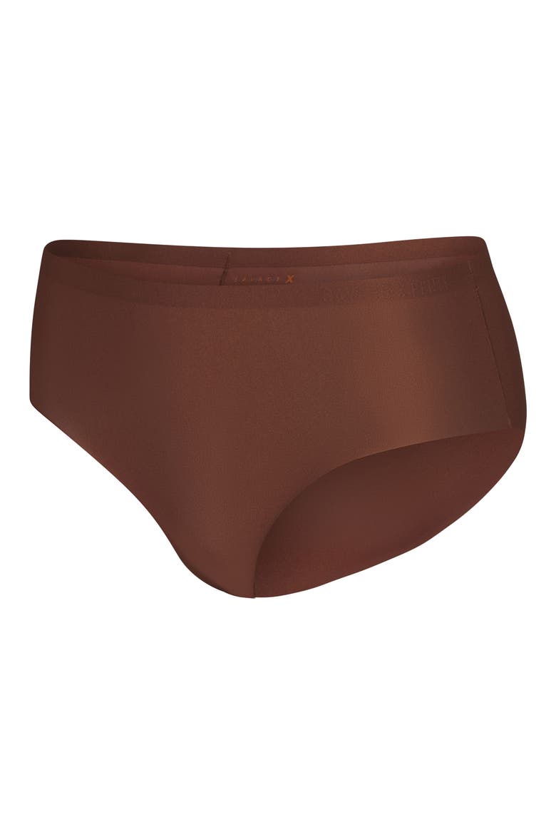 Microfiber No-Show Hipster Briefs, Alternate, color, BROWN SUGAR NUDE