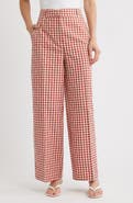 NEXT Gingham Relaxed Wide Leg Pants