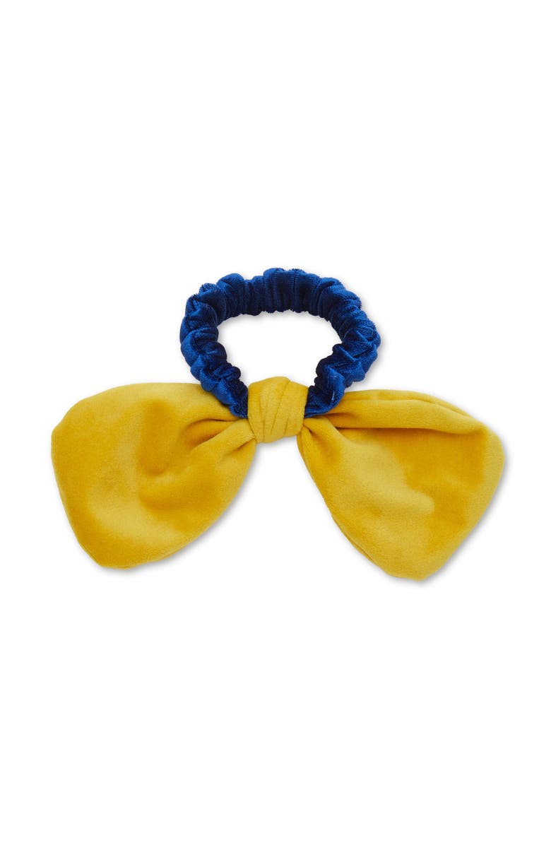 Lele Sadoughi Los Angeles Rams Bow Scrunchie, Alternate, color, Sol 700