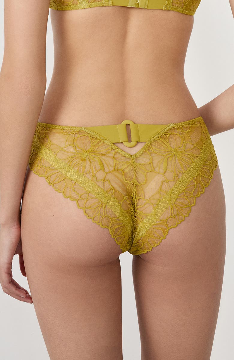 Etam Hedonisme Lace Hipster Panties, Alternate, color, Anise