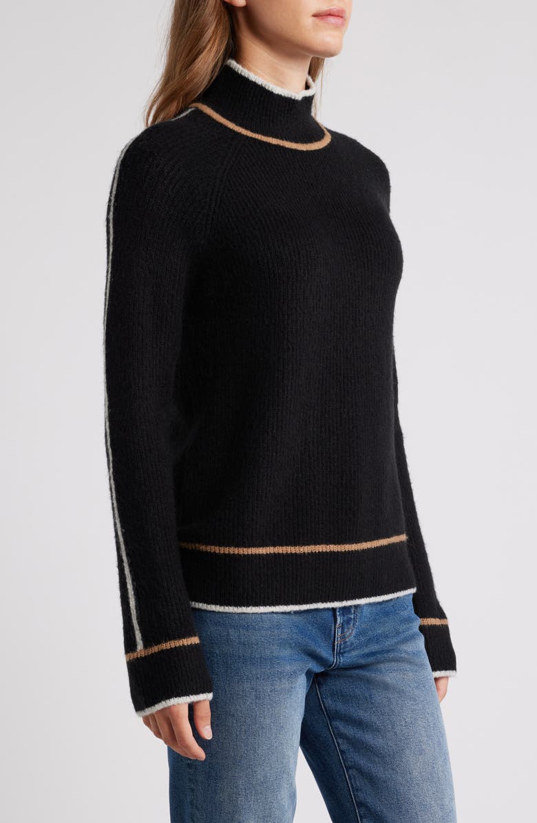 Hatley Contrast Trim Mock Neck Sweater, Alternate, color, 