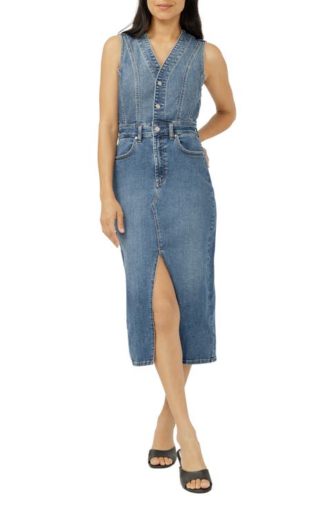 Sleeveless Denim Dress