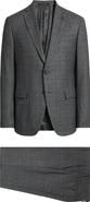John Varvatos Star USA Bleeker Grey Glen Plaid Virgin Wool Suit