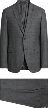John Varvatos Star USA Bleeker Grey Glen Plaid Wool Suit