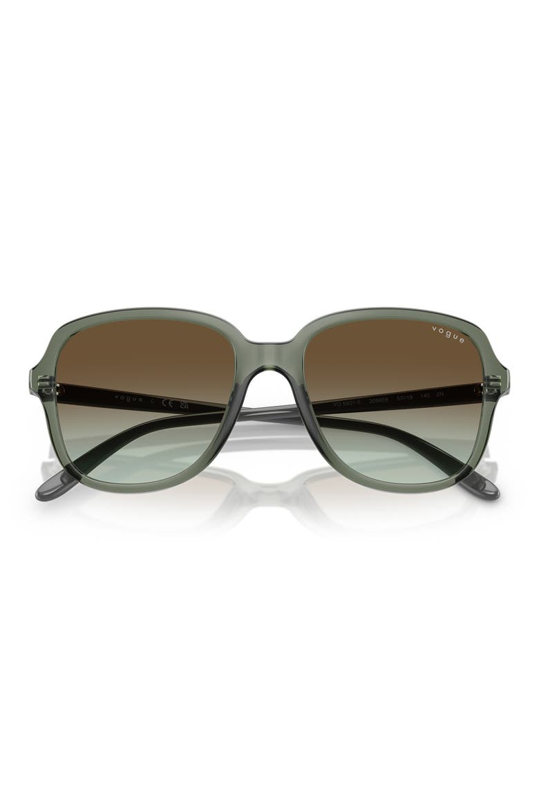 53mm Square Sunglasses, Alternate, color, GREEN GRADIENT