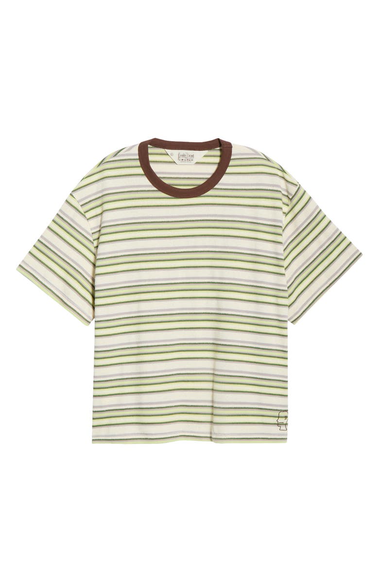 Brain Dead Looped Stripe T-Shirt, Main, color, Green Multi