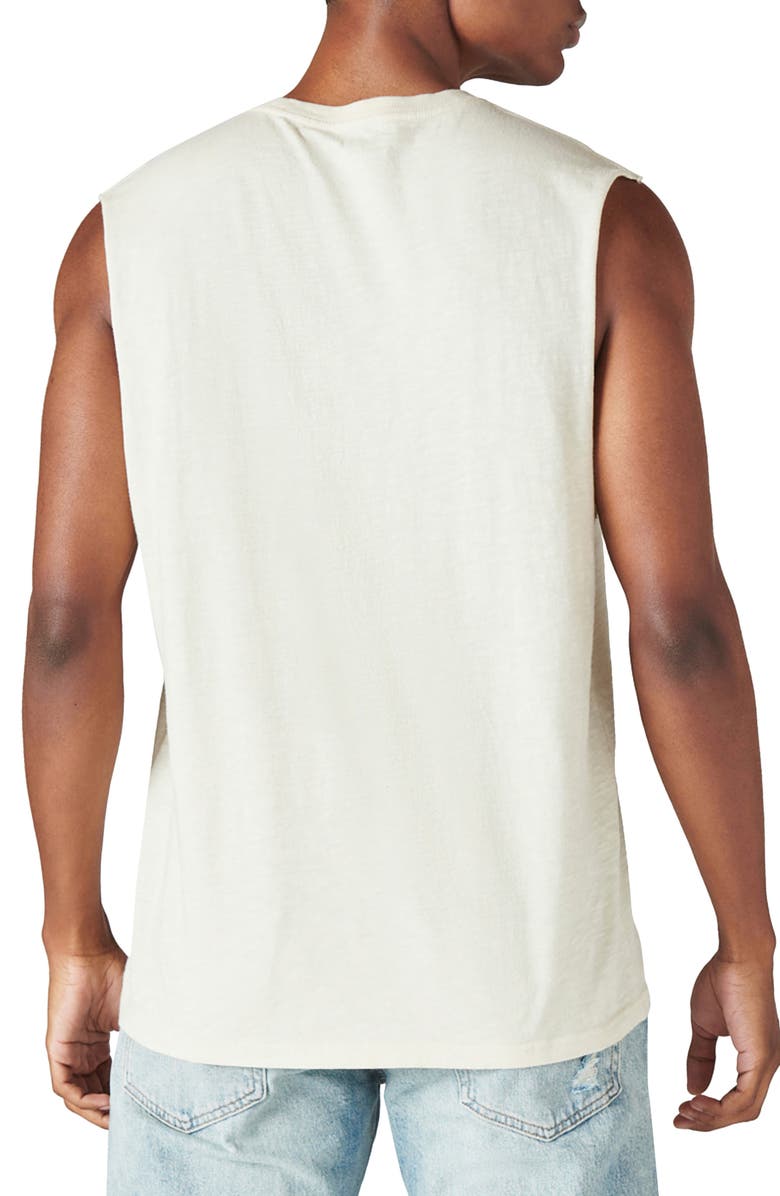 Lucky Brand Pig Cotton Graphic Muscle Tee, Alternate, color, 