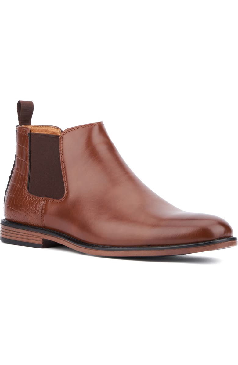 NEW YORK AND COMPANY Enzo Chelsea Boot, Main, color, Cognac