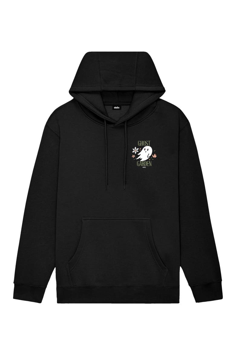 Dalix Womens Ghost Garden Hoodie, Main, color, Black
