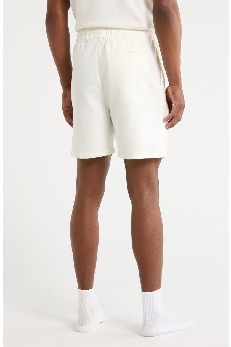 Cotton Blend Drawstring Shorts, Alternate, color, OFF WHITE