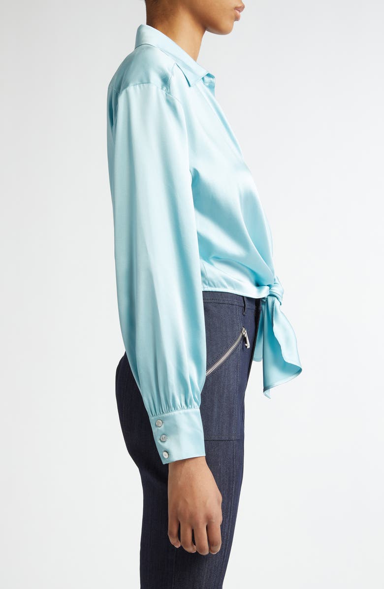 Cinq à Sept Mariana Long Sleeve Silk Button-Up Shirt, Alternate, color, 