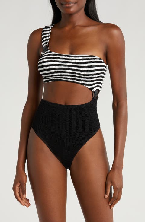 Cutout One-Shoulder One-Piece Swimsuit
